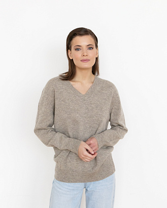 Пуловер из пуха яка и кашемира 3015 серый